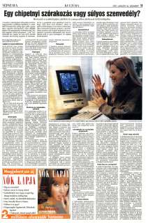 Népszava 1997.01.18. 11old - Egy chipetnyi szórakozás vagy súlyos szenvedély.jpg Népszava 1997.01.18. 11old - Egy chipetnyi szórakozás vagy súlyos szenvedély.jpg